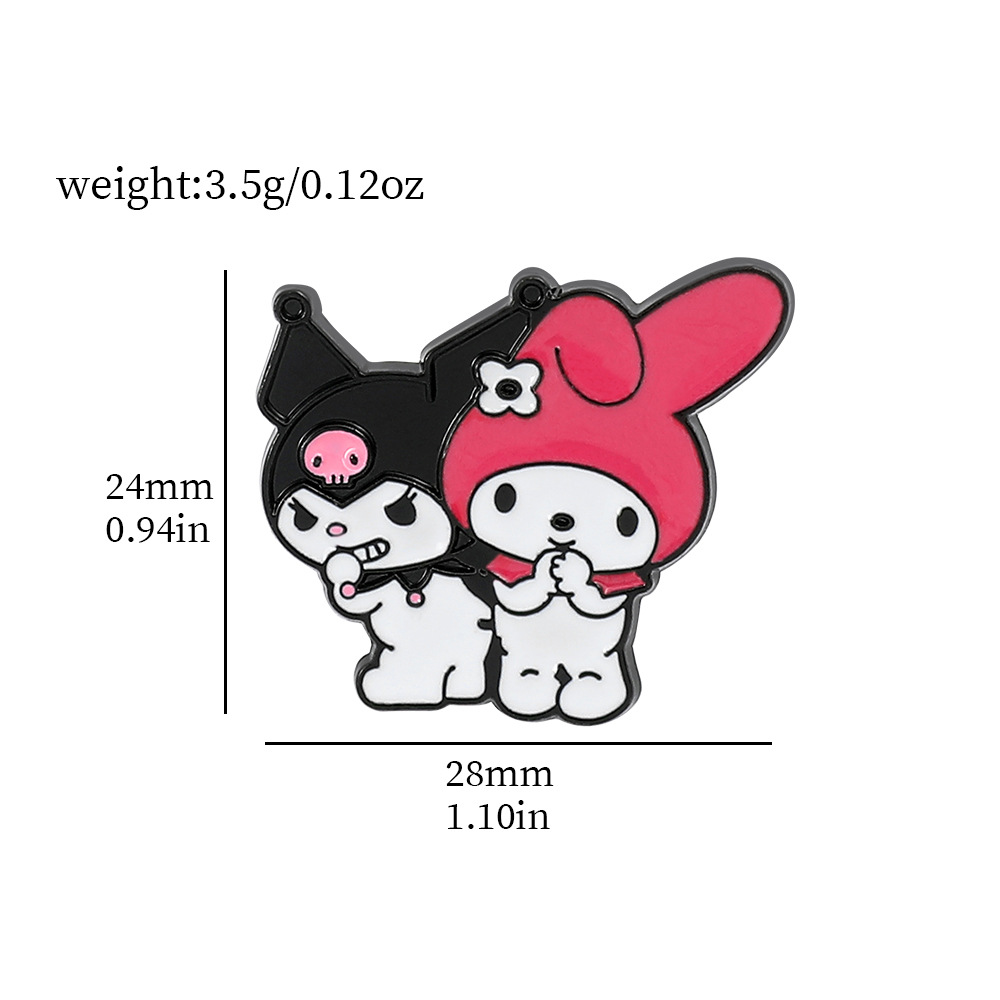 Venta caliente cien Sanrio serie de metal broche de dibujos animados coolomi Yugui perro KT gato todo-fósforo de moda insignia