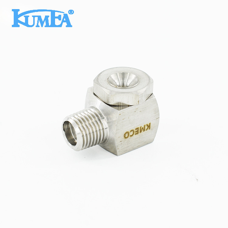 不锈钢空心锥形空气雾化喷嘴转角喷头高压洗车机拐角喷淋喷嘴