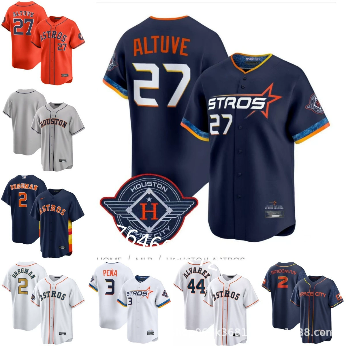 Джерси Хьюстон Астрос Джерси Хьюстон Астрос 30 Теркер с вышивкой бейсбольная форма