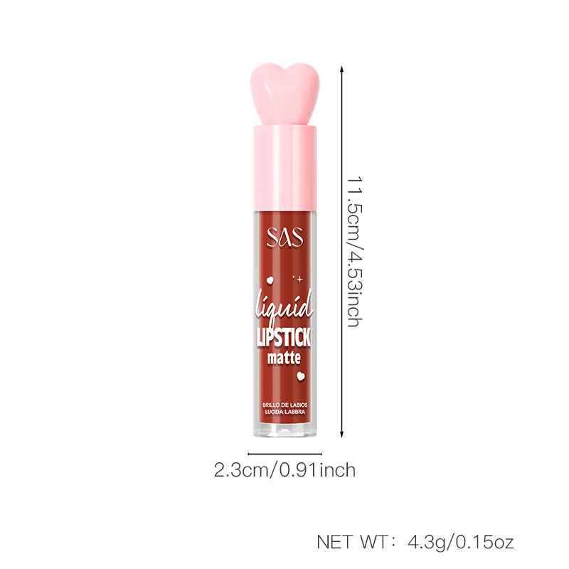 SAS belleza estilo explosivo transfronterizo venta caliente brillo de labios esmalte de labios mate hidratante e hidratante al por mayor SAC200B