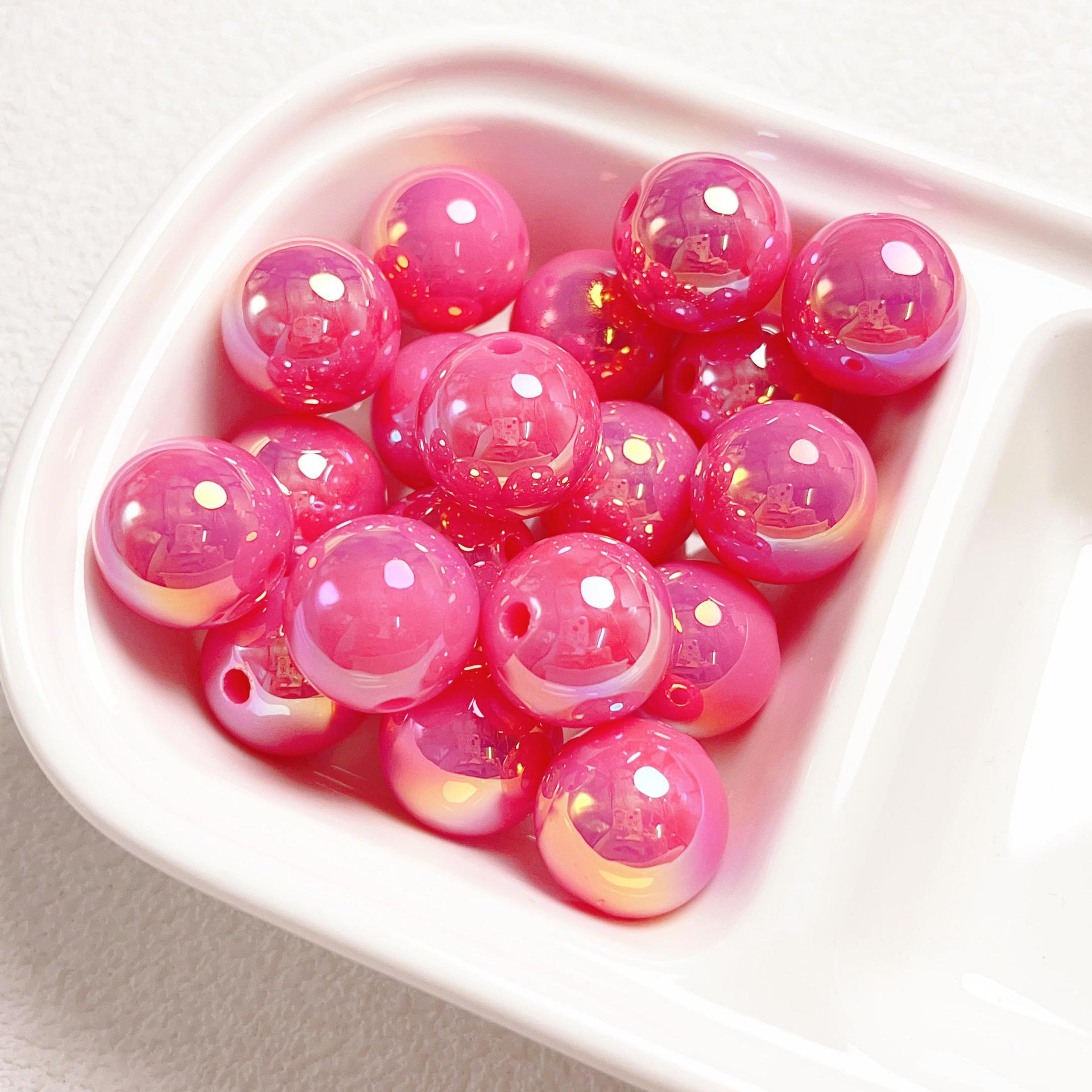 23g Weight Beads Jewelry Making Type DIY Jewelry Accessories Classification 10 PCS/Package Quantity Acrylic Material Ball Pattern Plating Design Simple Style Style 10 PCS/Package Arylic Ball DIY Jewelry Accessories Beads 20