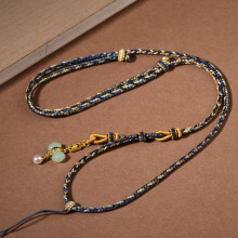 藏式手工编织项链绳唐卡佛牌文玩民族风项链绳百搭吊坠挂绳配饰绳