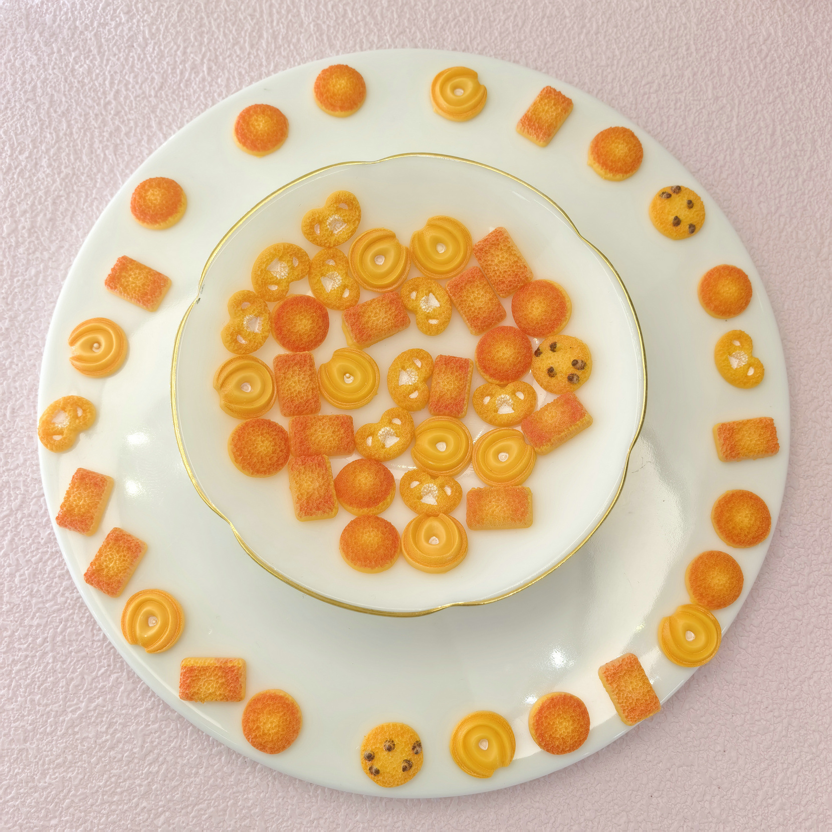 仿真食玩曲奇饼干美甲饰品批发混款夜光diy学生发夹饰品配件美