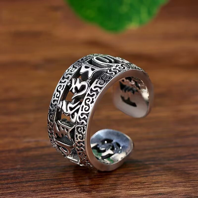 卡洛歌 男士女士可调节戒指（Retro adjustable ring for men and women）