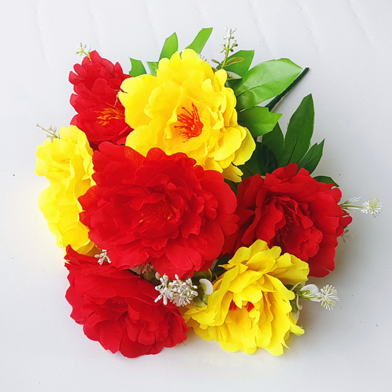 Reunión deportiva, actividades estudiantiles, baile, flores falsas coloridas, flores de plástico, flores de seda, baile, accesorios, ramo de simulación