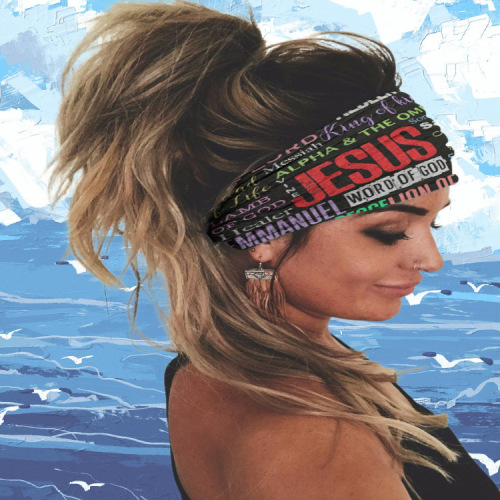 European and American fashionable headscarf for women with textured elastic sports cycling knitted simple letters double-sided elastic wide hairband hair accessories