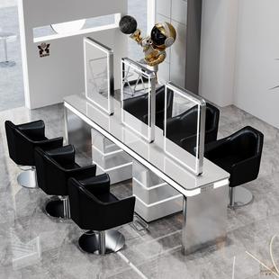 New Internet Celebrity Barber Shop Mirror Table Hair Salon with Light Perm and Dyeing Area Hair Salon New Hair Salon Mirror Trendy Shop