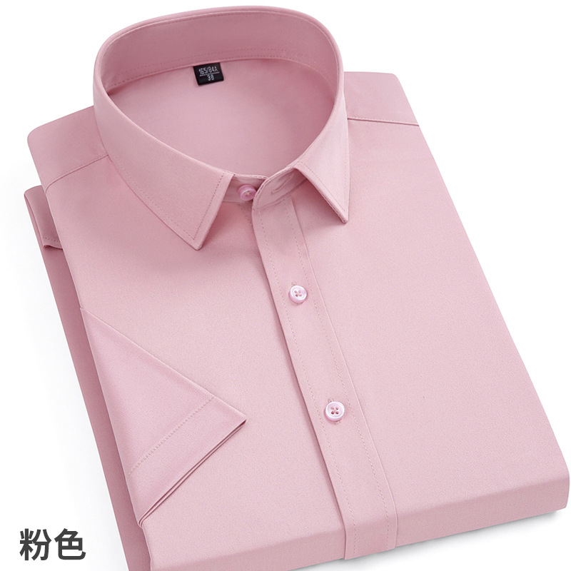 Nueva camisa de manga larga de algodón elástico antiarrugas sin planchar para hombres camisa de negocios de fácil cuidado para hombres en stock al por mayor