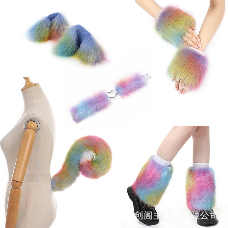 손으로 만든 박제 곰 귀 헤어 클립 코스프레 패션 액세서리 축제 파티 소품 머리 장식 헤어 액세서리