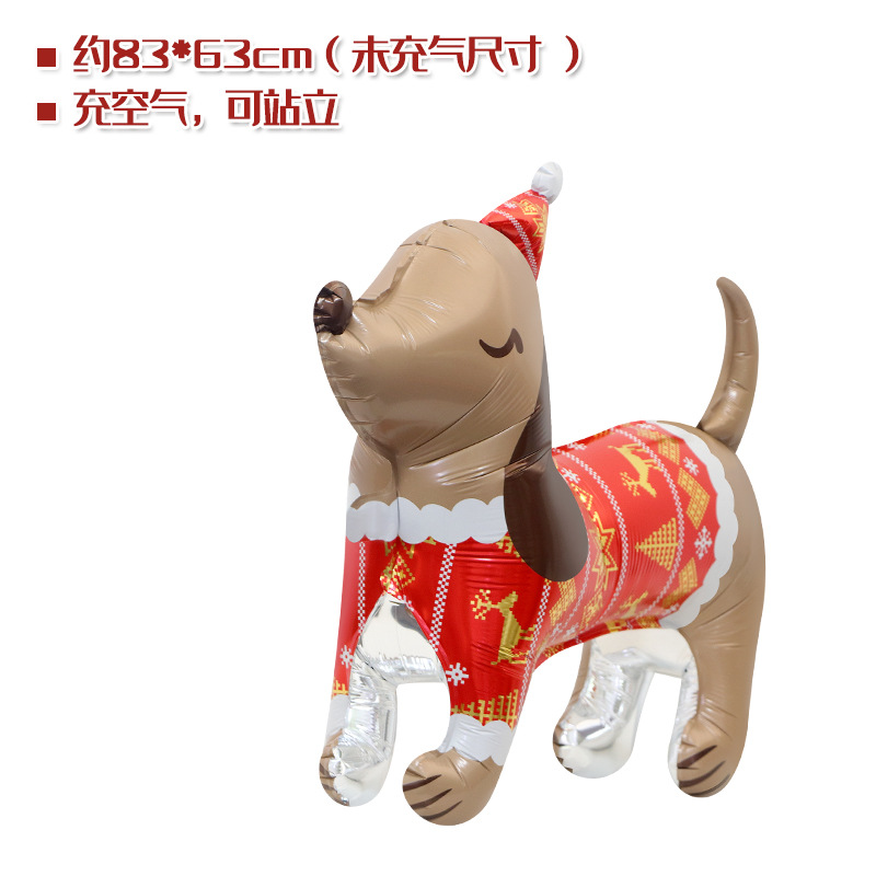 Ventana de Navidad accesorios de decoración de juguete globo 4D de pie de Navidad Viejo hombre Reno árbol de Navidad Super gran globo