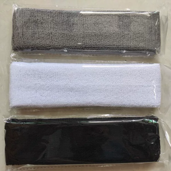 Cross-border lengthening and lengthening 5*20 pure cotton sports hair band headband yoga basketball running sweat band loose turban