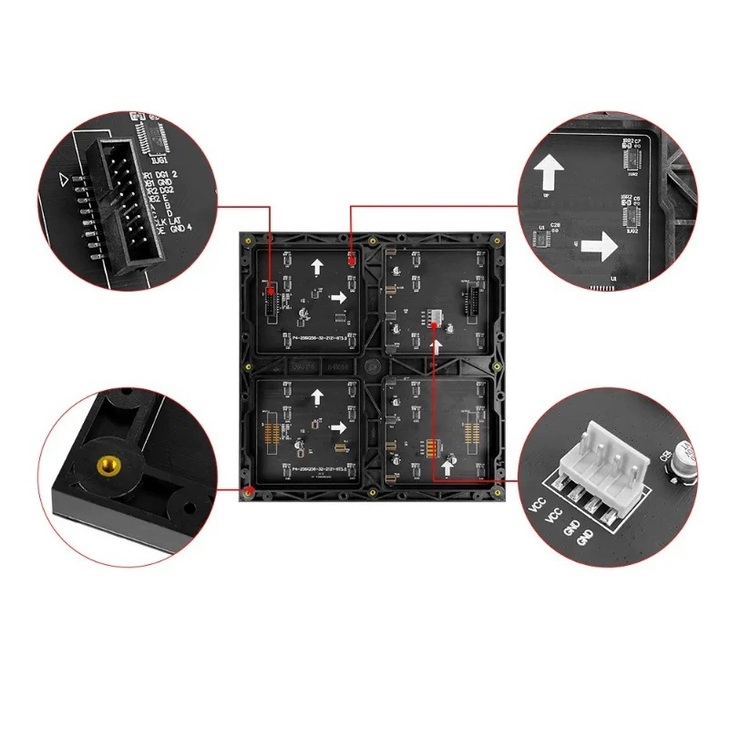 Led screen module P4 256x256mm bar exhibition hall full color high definition LED unit board LED module