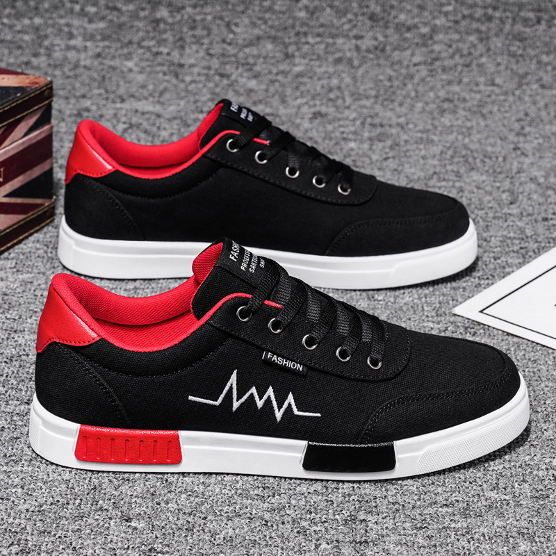 Zapatos de lona para hombres 2024 primavera zapatos de hombre nuevos zapatos casuales de hombre zapatos deportivos de altura baja tendencia versátil zapatos de plantilla