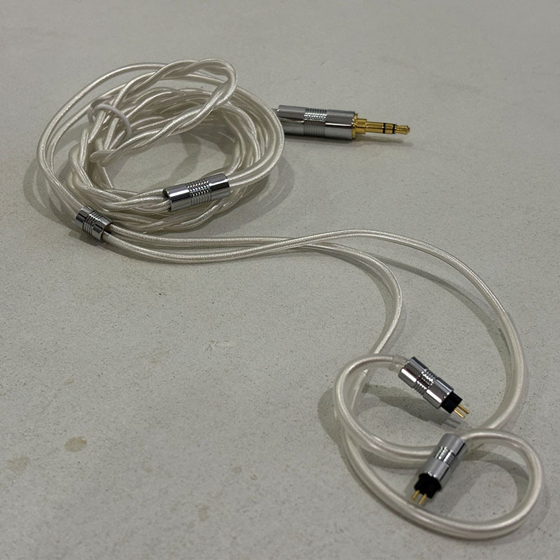 Hand-woven Transparent Oxygen-free Copper Silver-plated 200-core hifi-grade Fever Headphone Cable Upgrade 0.78m Brand Customization