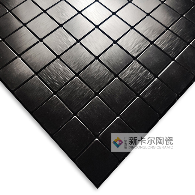 25 블랙 브러시드 - 접착식 뒷면 포함