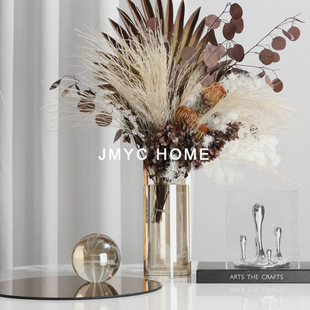 現代輕奢家居軟裝客廳餐桌插花器售樓處別墅酒店大廳花瓶高級擺件