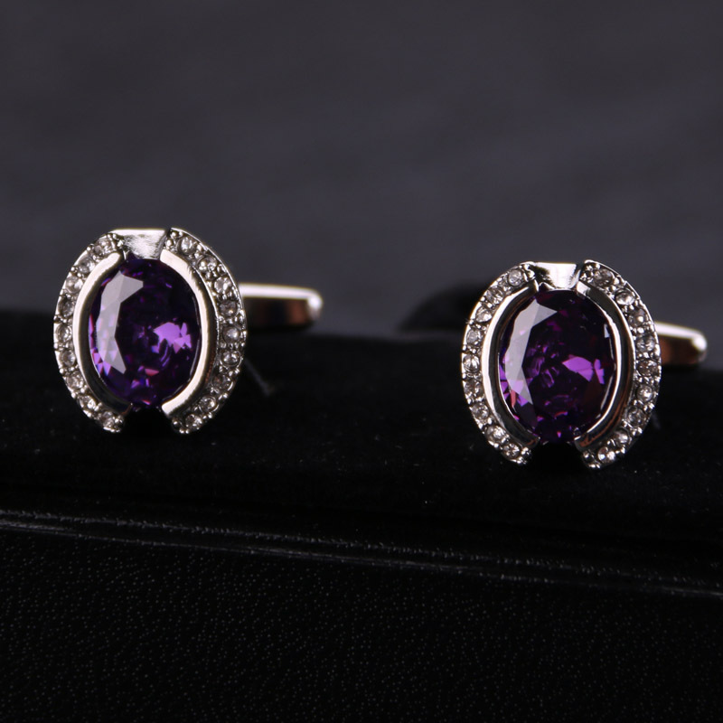 Purple noble cufflinks