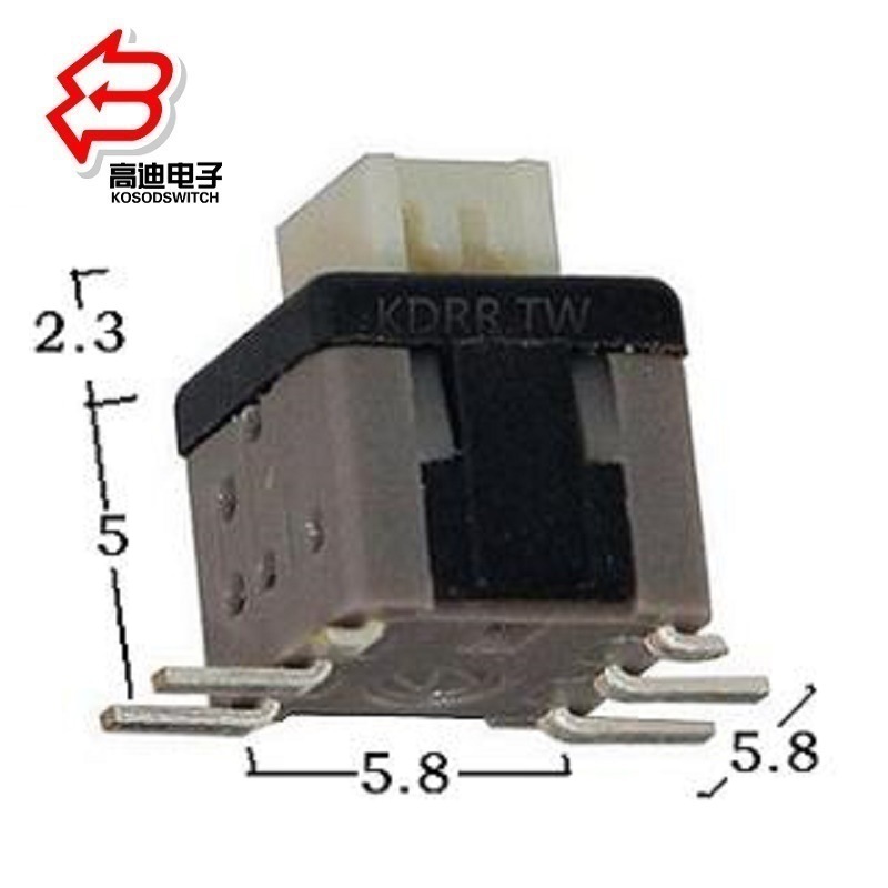 四脚贴片自锁开关  贴片4脚按键开关平头  迷你复位检测开关4脚