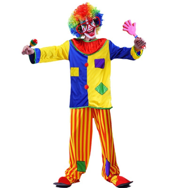 Los hombres adultos parche divertido payaso ropa de fiesta Halloween traje la etapa COS distribución al por mayor