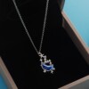 Chain stainless steel, pendant, necklace, does not fade, moonstone, Korean style, simple and elegant design, Birthday gift