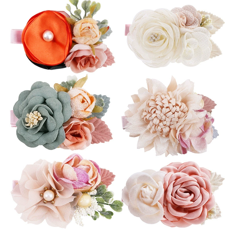 Девушки старинные заколки для волос имитация головных цветов аксессуары для волос принцессы дикие свежие лесные системы натуральные и милые детские заколки для волос