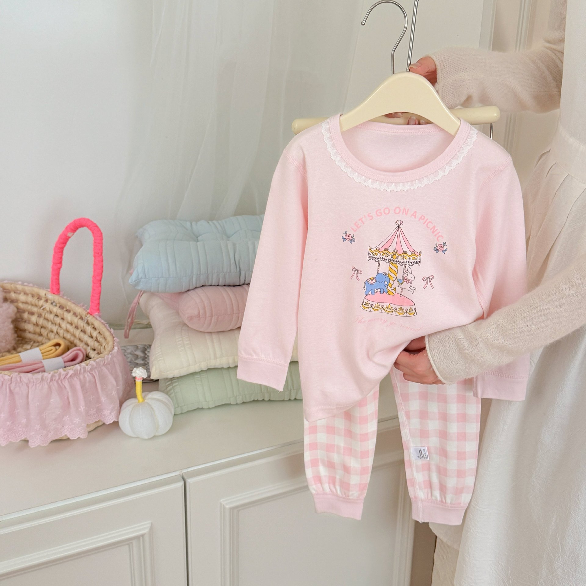 Conjunto de ropa interior térmica de algodón puro para niños, otoño e invierno, pijamas cálidos de algodón para bebés, niños y niñas, ropa de estar sin costuras.