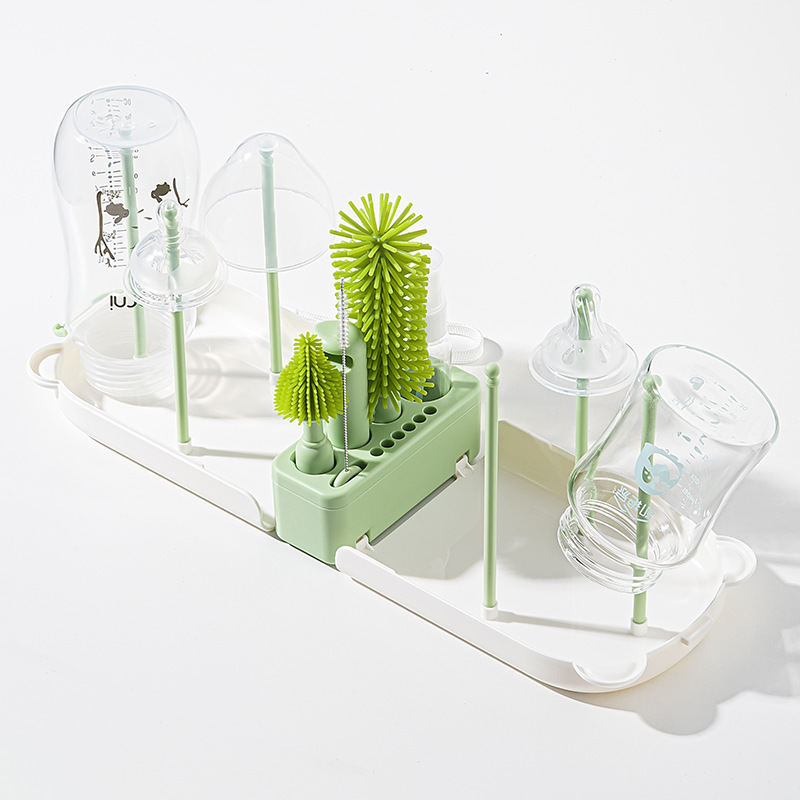 Cepillo de limpieza especial portátil para bebés recién nacidos, caja de almacenamiento de paquetes de viajes, conjunto de cepillos de limpieza de silicona