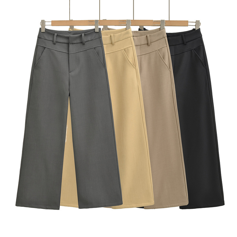 (Meimeixuan) American Old Money Style Casual Suit Pants for Women, Versatile, High-End, Loose-Fitting, Slimming Wide-Leg Long Pants (Meimeixuan) American Old Money Style Casual Suit Pants for Women, Versatile, High-End, Loose-Fitting, Slimming Wide-Leg Long Pants