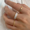 Set, brand advanced golden ring, Korean style, European style, high-quality style, light luxury style