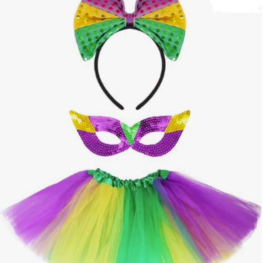 Tatuajes temporales de Mardi Gras, máscaras de carnaval, collares, fiesta de carnaval, capa de carnaval para adultos