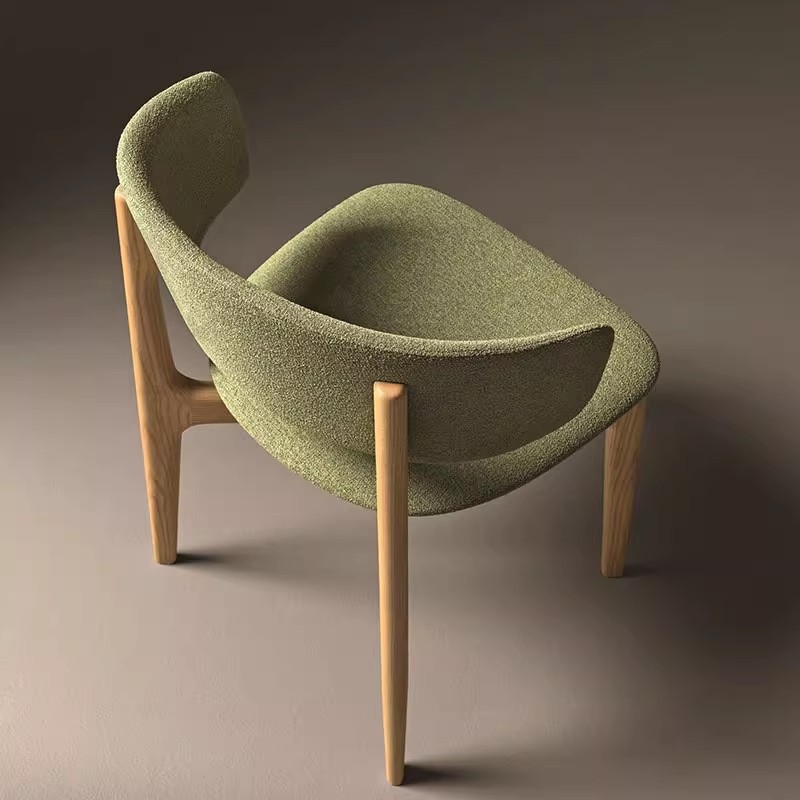 设计师意式北欧现代简约实木餐椅休闲样板间餐厅椅白蜡木高端椅子