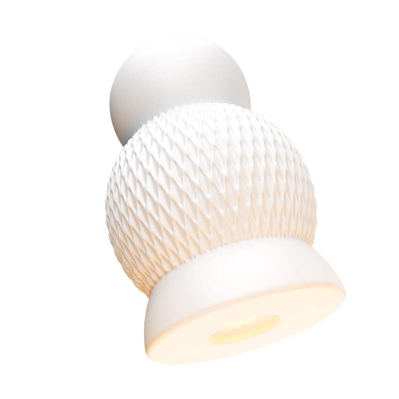 Jiuai Aircraft Road Egg Manual Male Masturbator, Portable Pocket Cup, TPE, White — detail image 4