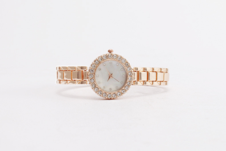 55g Weight Tempered Glass Mirror Material Alloy Strap Material Watch Classification Pointer Display Type Jewelry Buckle Buckle Style Round Dial Shape Daily Occasion Quartz Movement Geometric Pattern All Seasons Season Women's Gender Simple Style Style Simple Style Geometric Jewelry Buckle Quartz Watch Women's Watches 6