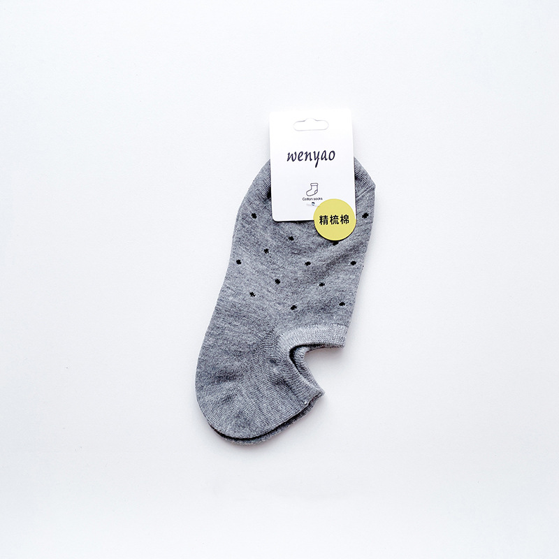 Calcetines de barco calcetines invisibles calcetines de verano damas al por mayor calcetines de algodón sólido no se caen talón delgado boca ligera calcetines de mujer