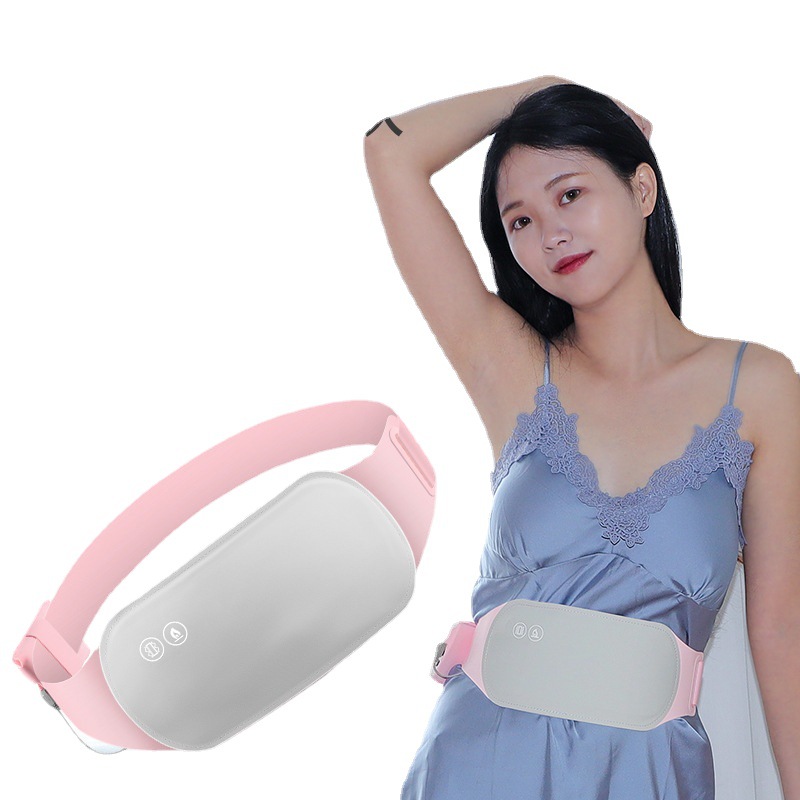 亞馬遜冬季電加熱暖腰帶插電輕薄艾草發熱貼震動護腰新款姨媽神器