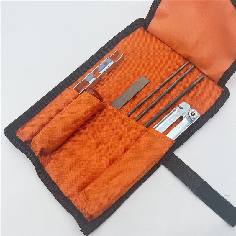 チェーンソーやすりチェーンソーやすりのキャンバスバッグセット木柄磨きチェーンやすりセット9pcs10pcs|undefined