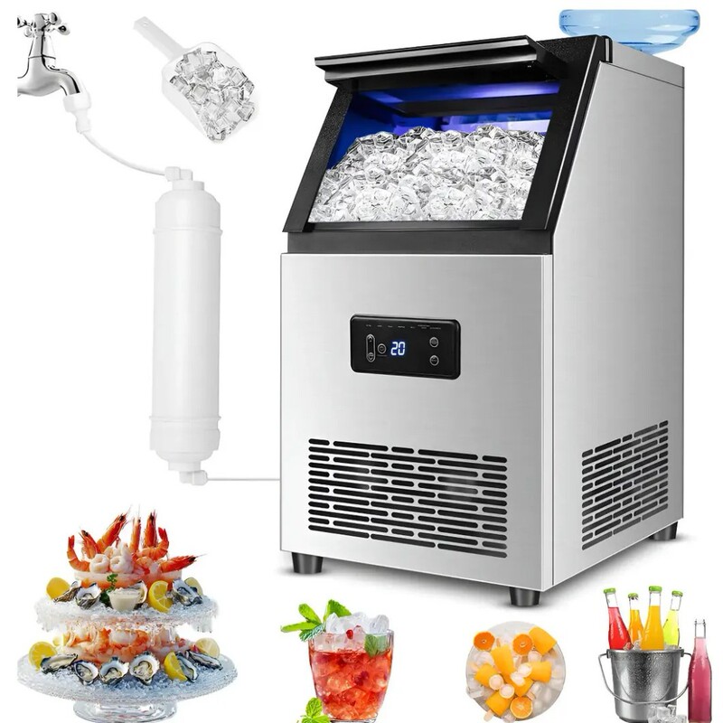Cross-border ice cube making machine, ice cube machine for bars and milk tea shops, large and small commercial ice makers