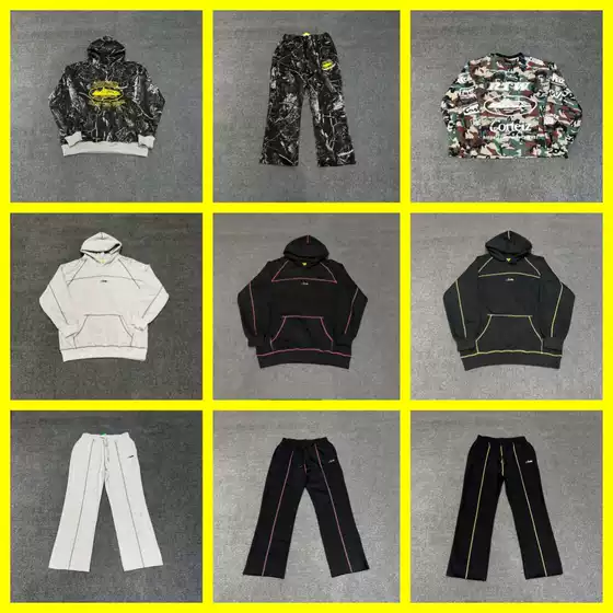Foreign Trade European and American High Street Fashion Brand Alcatraz Casual Sports Splicing Personalized Sweatshirt Hooded Men and Women Couple Wear