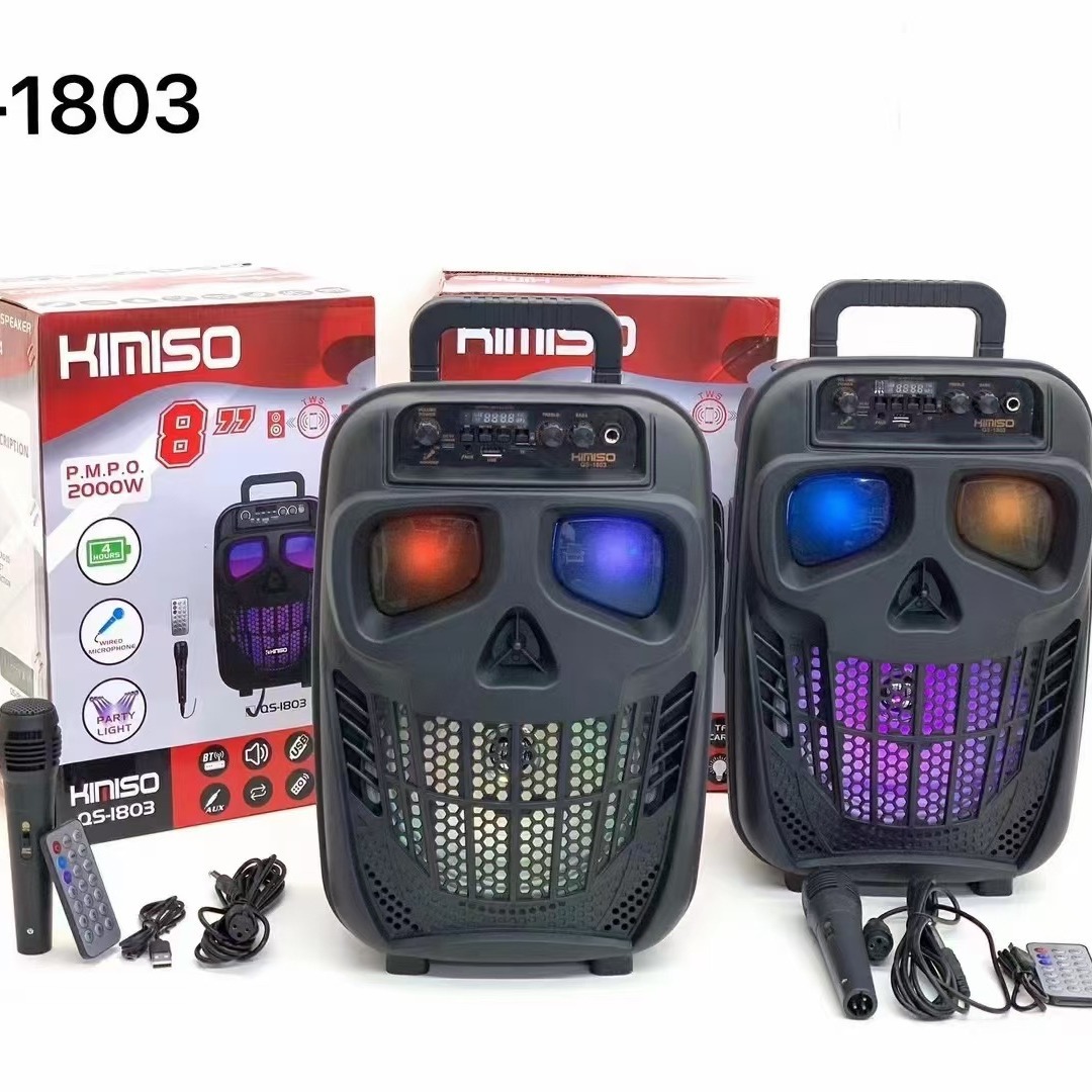 Altavoz Bluetooth portátil de 8 pulgadas, alta potencia, karaoke al aire libre