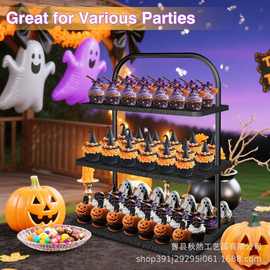 跨境木质甜品架圣诞派对装饰纸杯蛋糕点心盘零食水果盘蛋糕展示架