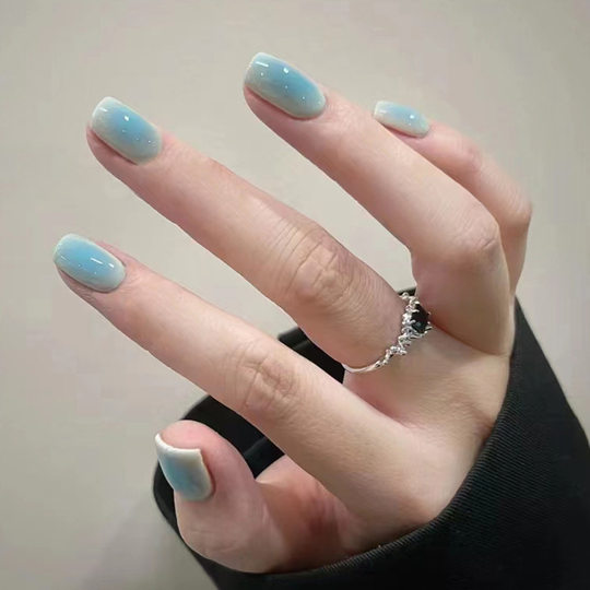 Wearing Nail Pieces Advanced Sense Summer Wearing Fake Nail Patch Nail Patch Finished Removable Nail Pieces Wholesale