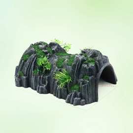 鱼缸造景装饰仿真火山躲避爬虫爬宠箱大号陆龟屋窝蛇窝仓鼠洞穴鱼