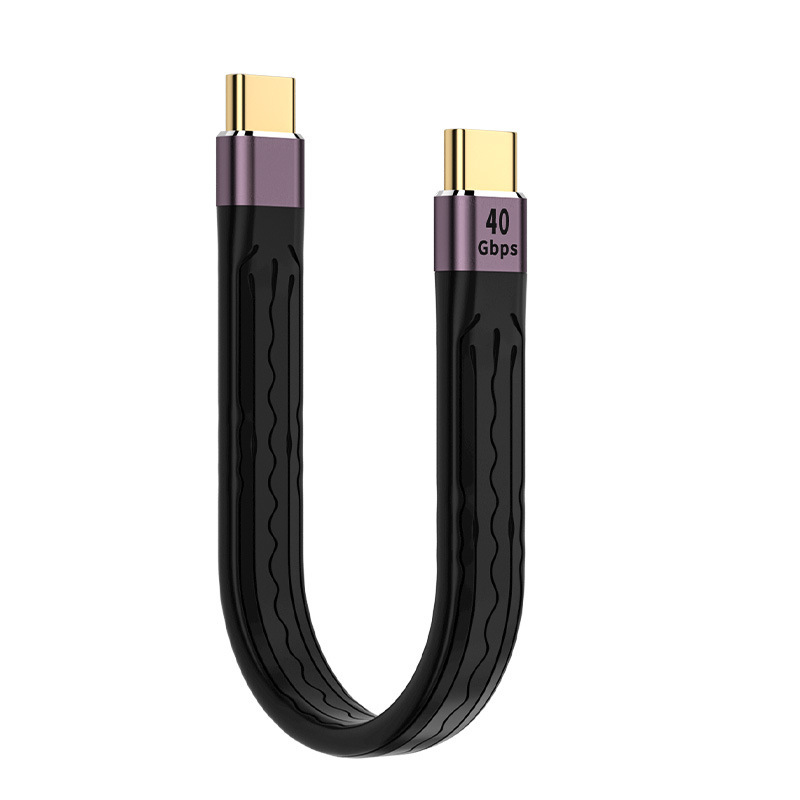 LIGHTNING 3 data cable PD100W fast charging double-headed type-c short line E-mark chip Gen2 Transmission Audio and Video