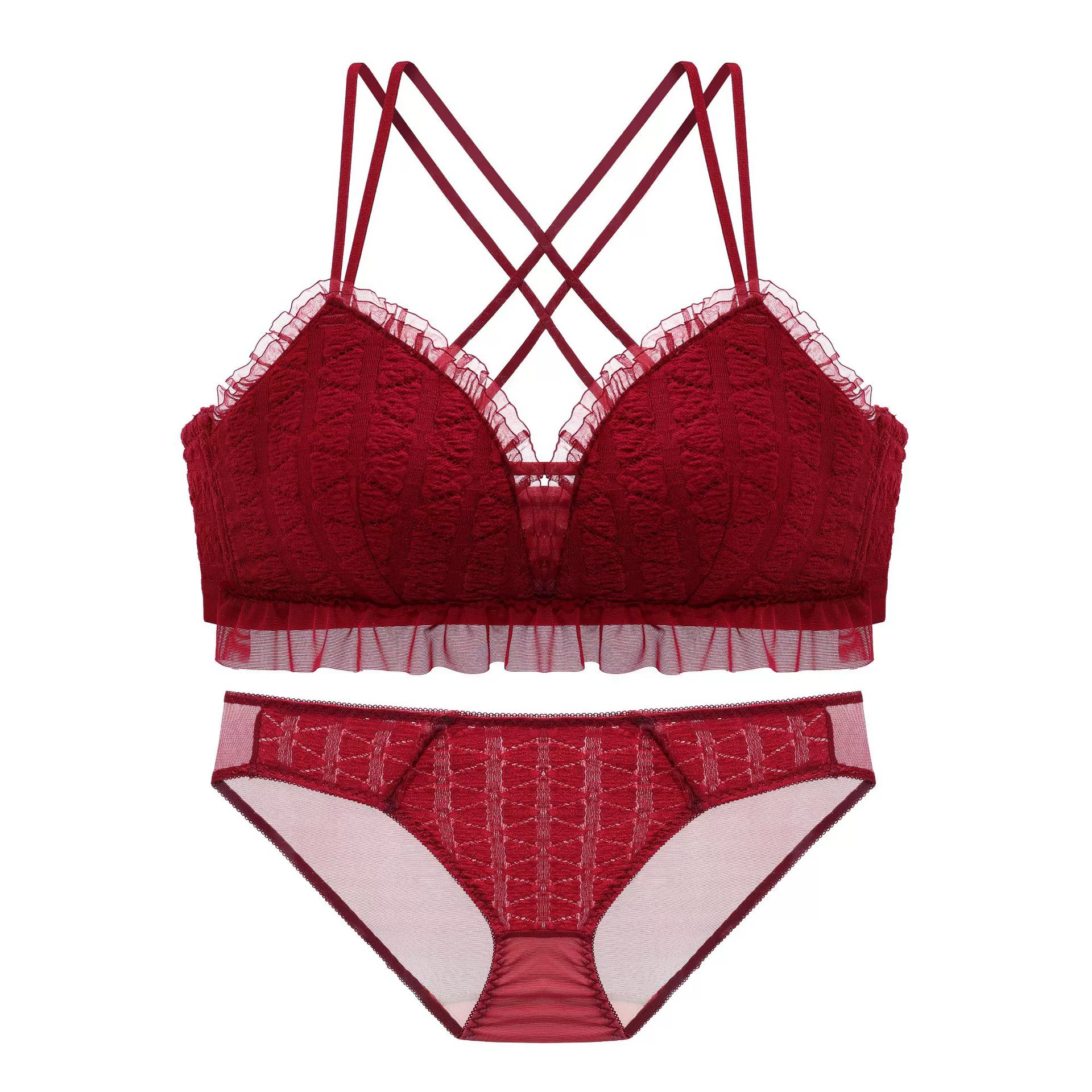 Бюстье/бюстье без шнуров lace Wireless Bralette (подростковая девушка), японский стиль с оборкой, размеры 32/70–38/85 AB
