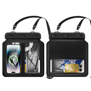 Cross-border New Outdoor Portable Touch Screen Mobile Phone Waterproof Case Double Window Large Capacity Waterproof Mobile Phone Bag Storage Bag