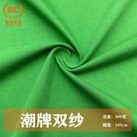 现货26S支奥代尔双纱 300g精梳全棉汗布 春夏纯棉平纹T恤面料