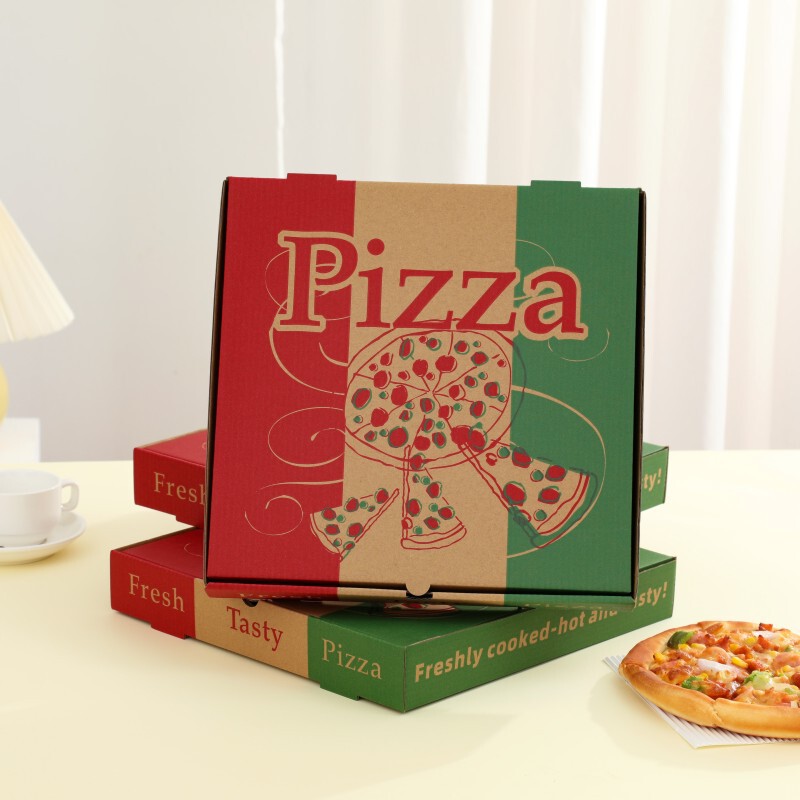 Pizza box 7 8 9 10 12 inch disposable cowhide pizza box aluminum foil pizza take-out packing box Pizza box 7 8 9 10 12 inch disposable cowhide pizza box aluminum foil pizza take-out packing box