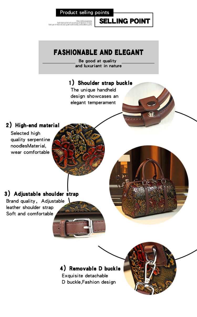 Elegant Retro Embossed Shoulder Bag For Women Large Capacity_voghion.com