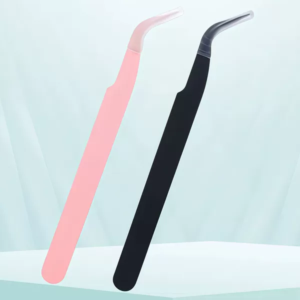 113 Short Tweezers for Journaling, False Eyelash Applicator, Curved Tip Tweezers for Eyelash Extensions, Princess Tweezers, DIY Handmade Tools