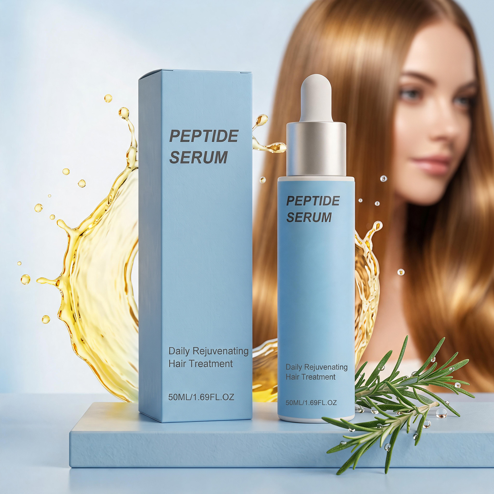 Softening Hair Care Essence Moisturizes and Smooths Split Ends, Making Hair Flexible, Voluminous, Soft, Light, and Flowing